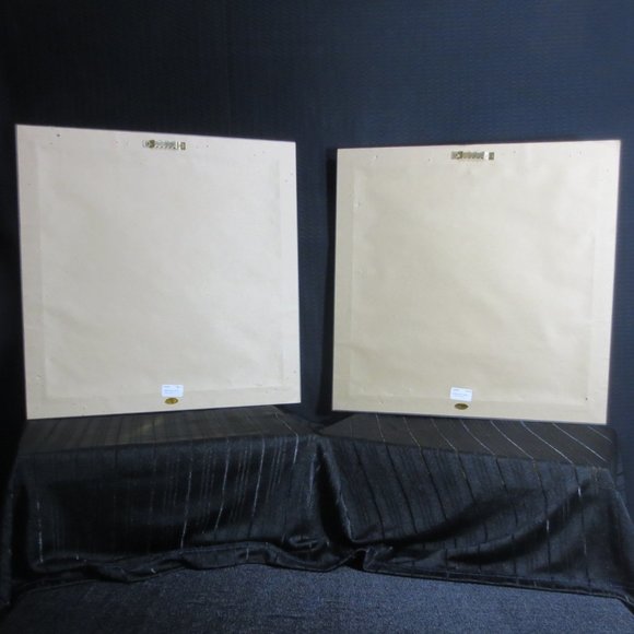 Matted Framed Prints Lot of 2 California Abstract Atmospheric Art Purple Cream - Picture 6 of 9